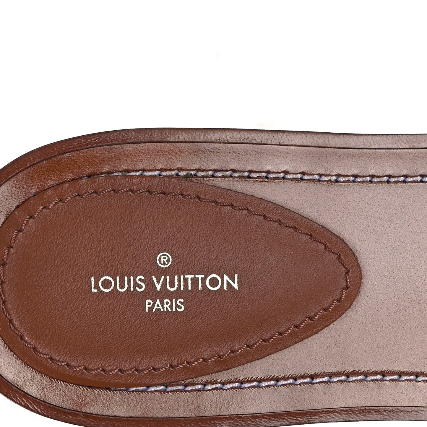 Raffia Calfskin Monogram Lock It Flat Mules 39.5 Cognac Brown