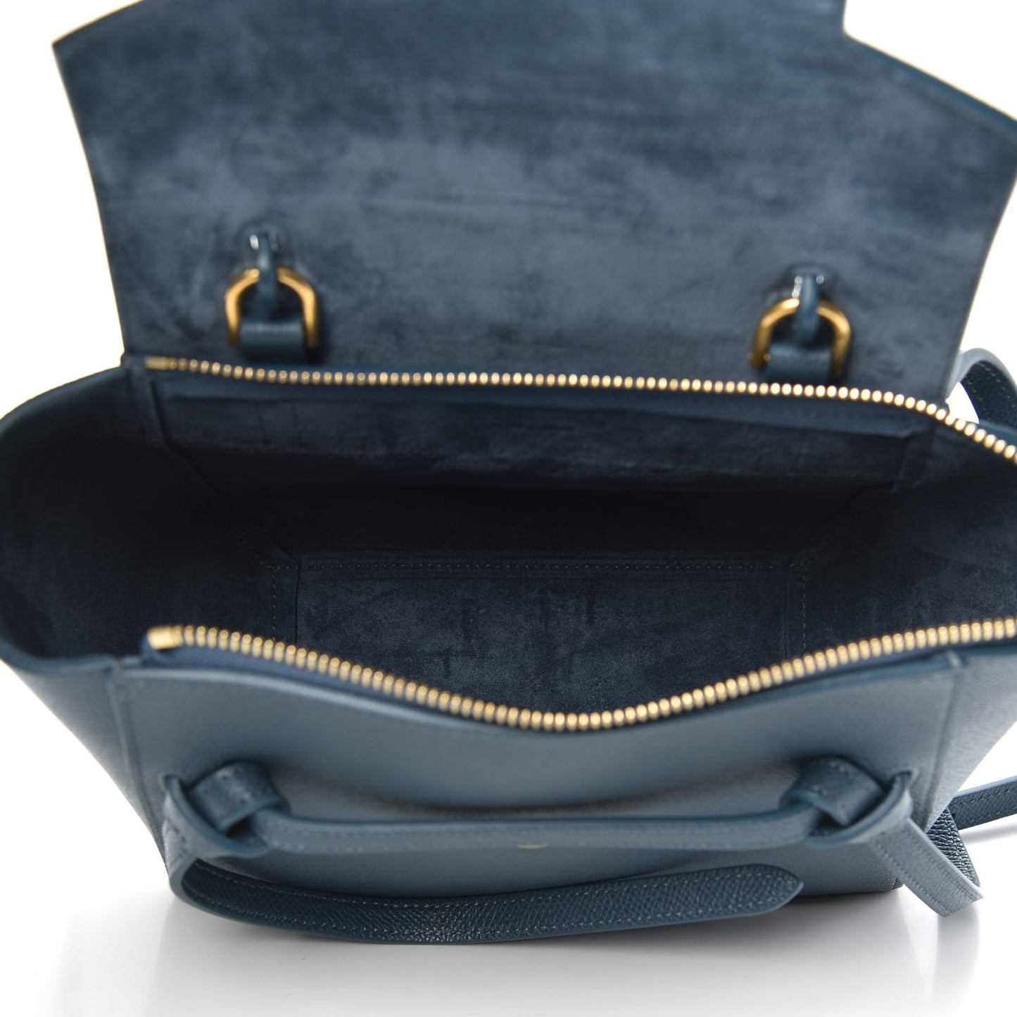 Grained Calfskin Nano Belt Bag Abyss Blue
