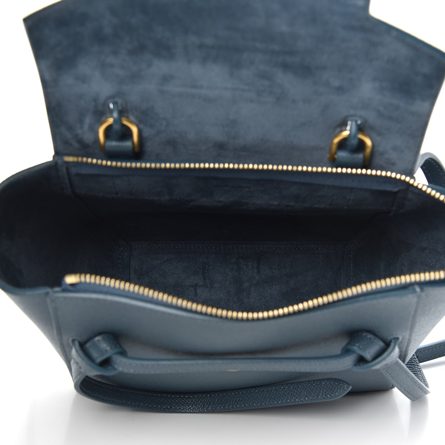 Celine Grained Calfskin Nano Belt Bag Abyss Blue 6 of 9