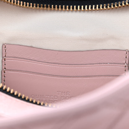 Marc Jacobs Natural Grain Calfskin Quilted The Softshot 21 Bag Blush 10 of 15