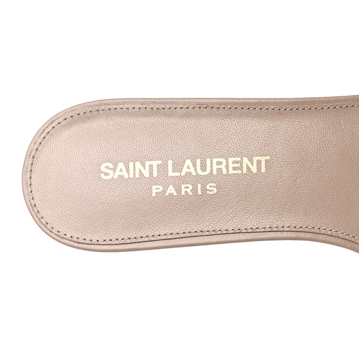 Saint Laurent Calfskin Tribute 05 Slide Sandals 36 Dark Beige 6 of 8
