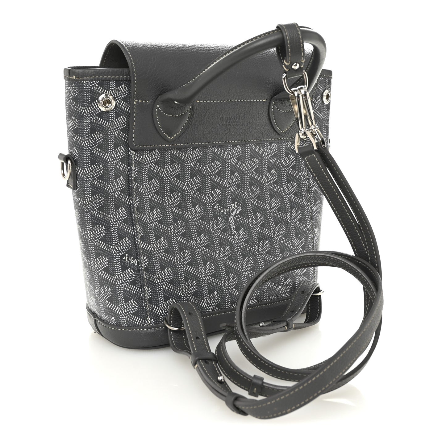 Goyardine Calfskin Mini Alpin Backpack Grey