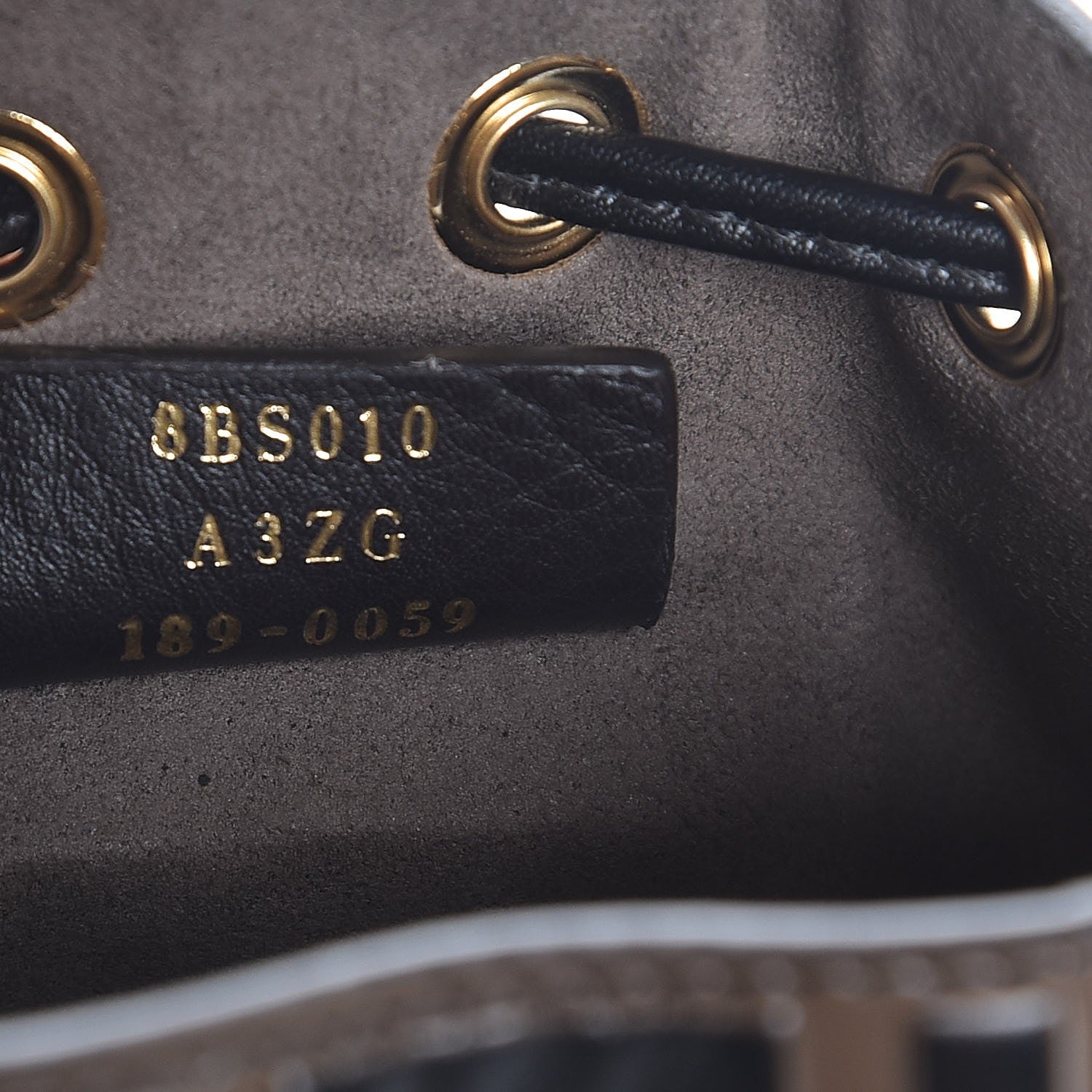 Fendi Vitello Liberty F is Fendi Bi-Color FF 1974 Embossed Mini Mon Tresor Bucket Bag Maya Black 7 of 8