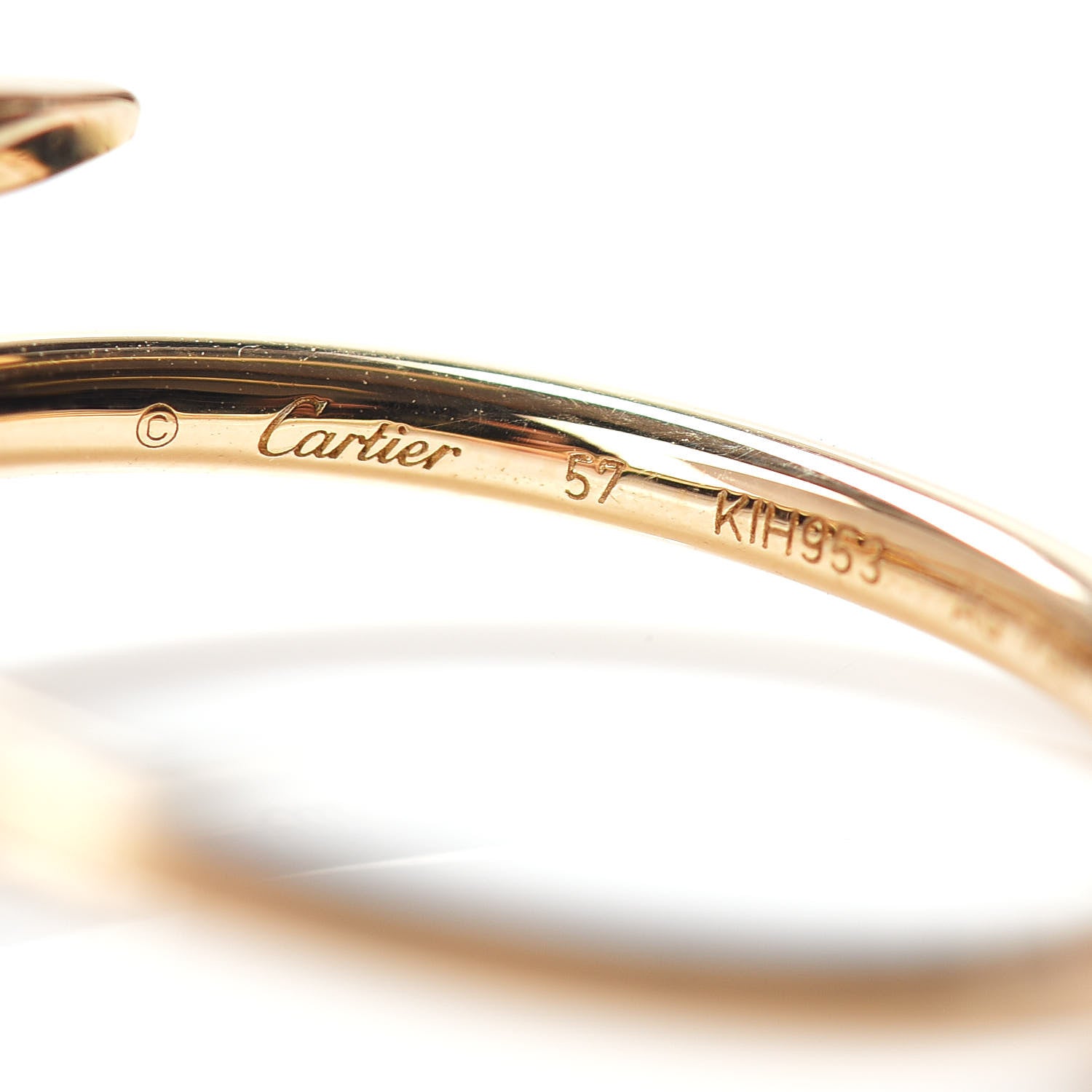 Cartier 18K Yellow Gold Small Juste Un Clou Ring 57 8 4 of 5