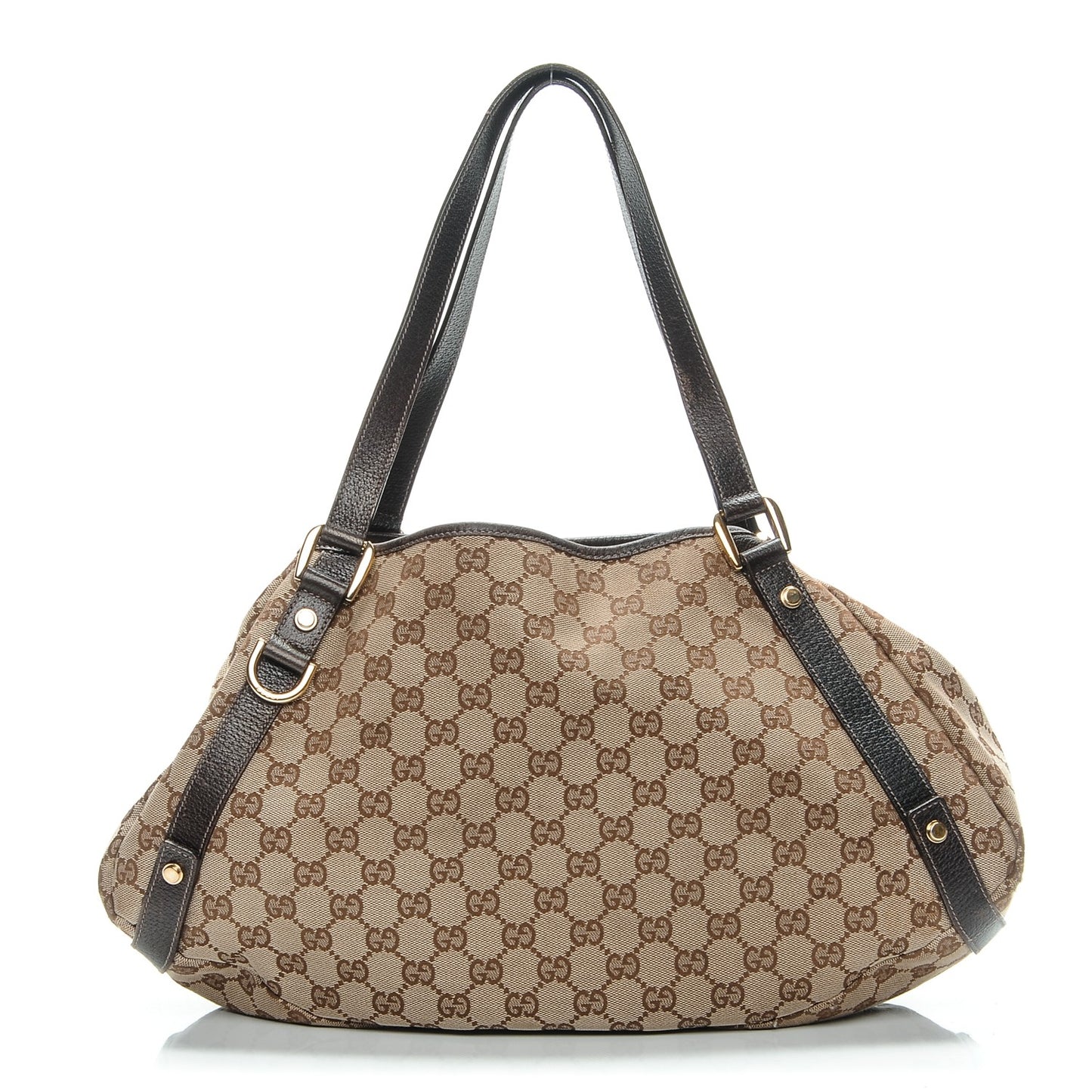 Monogram Medium Abbey Shoulder Bag Dark Brown