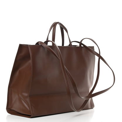 Telfar Vegan Leather Large Shopping Bag Chocolate 3 of 11