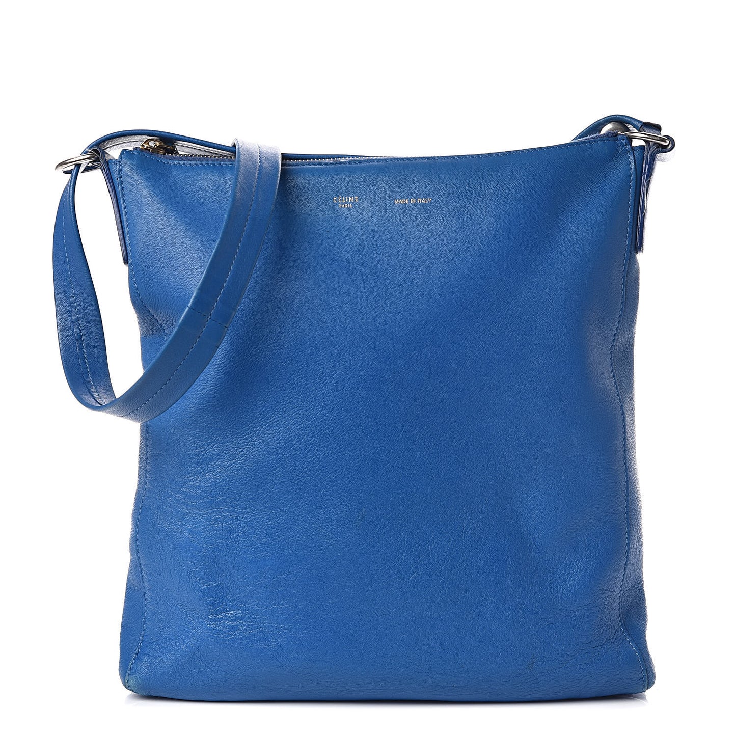 Lambskin Crossbody Adjustable Bag Blue