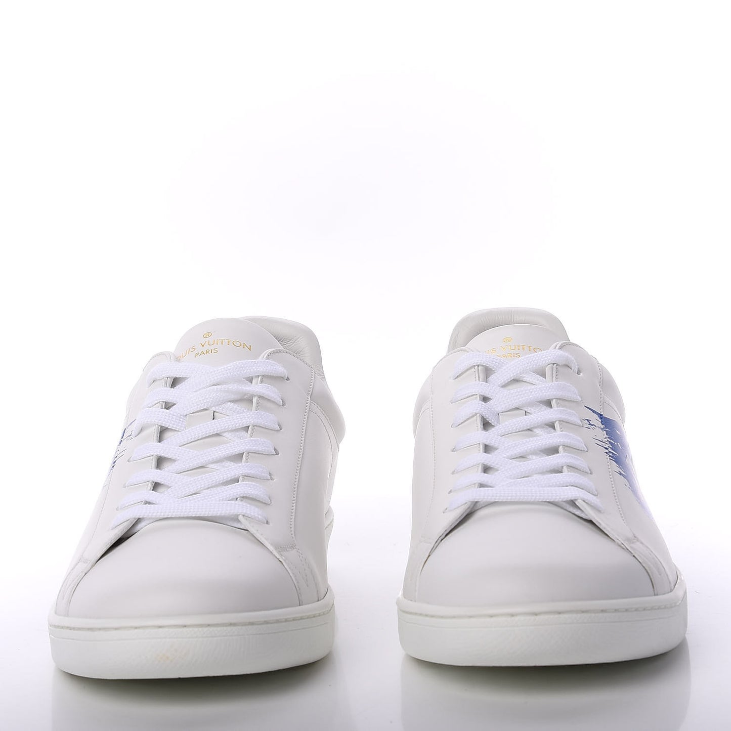Calfskin Luxembourg Sneakers 10 White Bleu