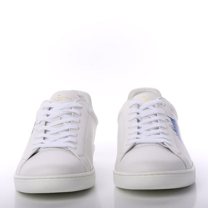 Louis Vuitton Calfskin Luxembourg Sneakers 10 White Bleu 2 of 9