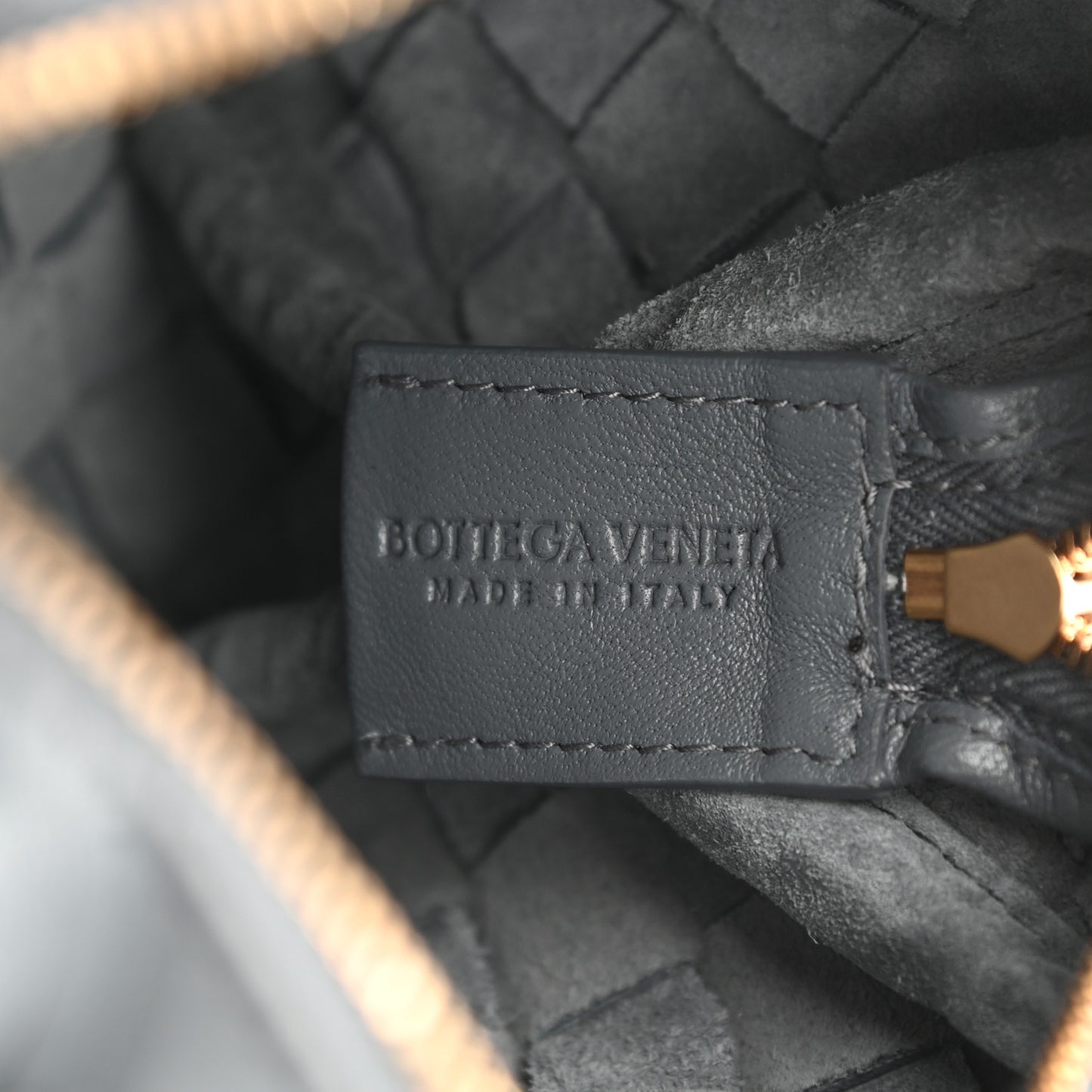 Nappa Intrecciato Mini Loop Camera Bag Thunder