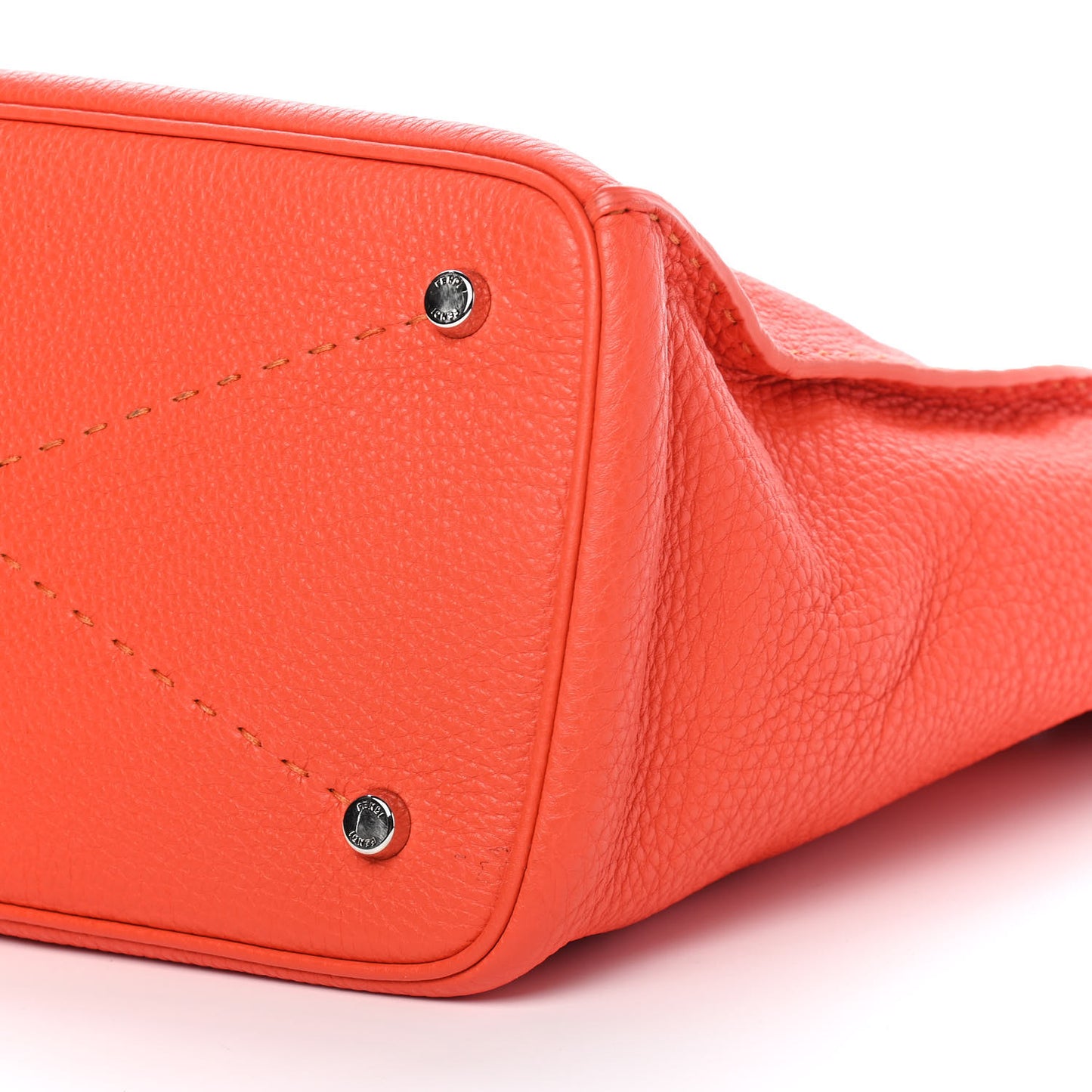 Cuoio Romano Selleria Large Anna Bucket Bag Arancio