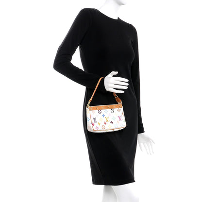 Louis Vuitton Monogram Multicolor Pochette Accessories White 2 of 7