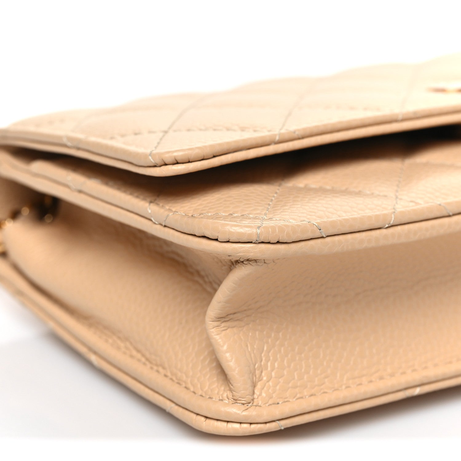 Chanel Caviar Quilted Wallet On Chain WOC Beige 10 of 11