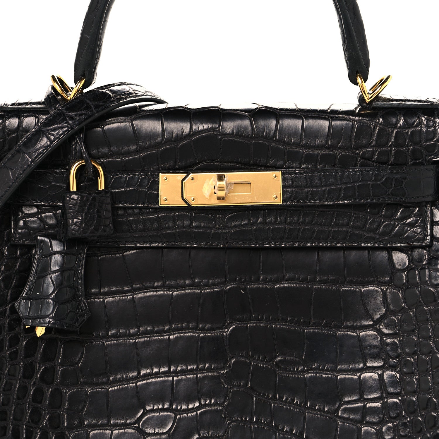 Hermes Matte Alligator Kelly Retourne 28 Black 10 of 11