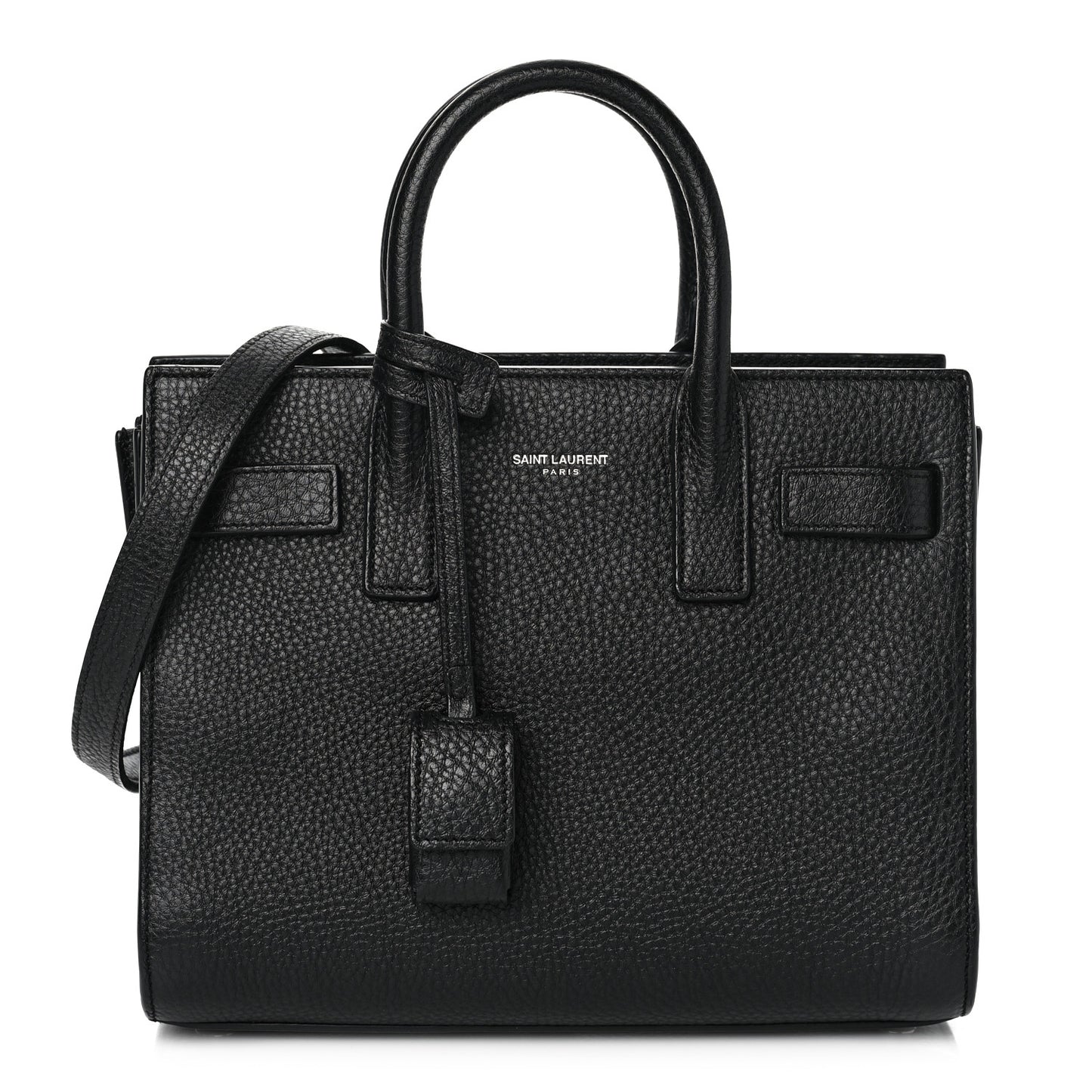 Grained Calfskin Nano Sac De Jour Black