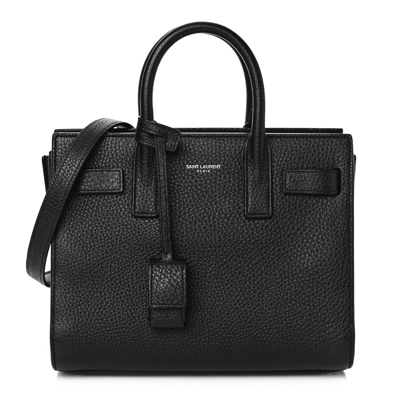 Saint Laurent Grained Calfskin Nano Sac De Jour Black 1 of 8
