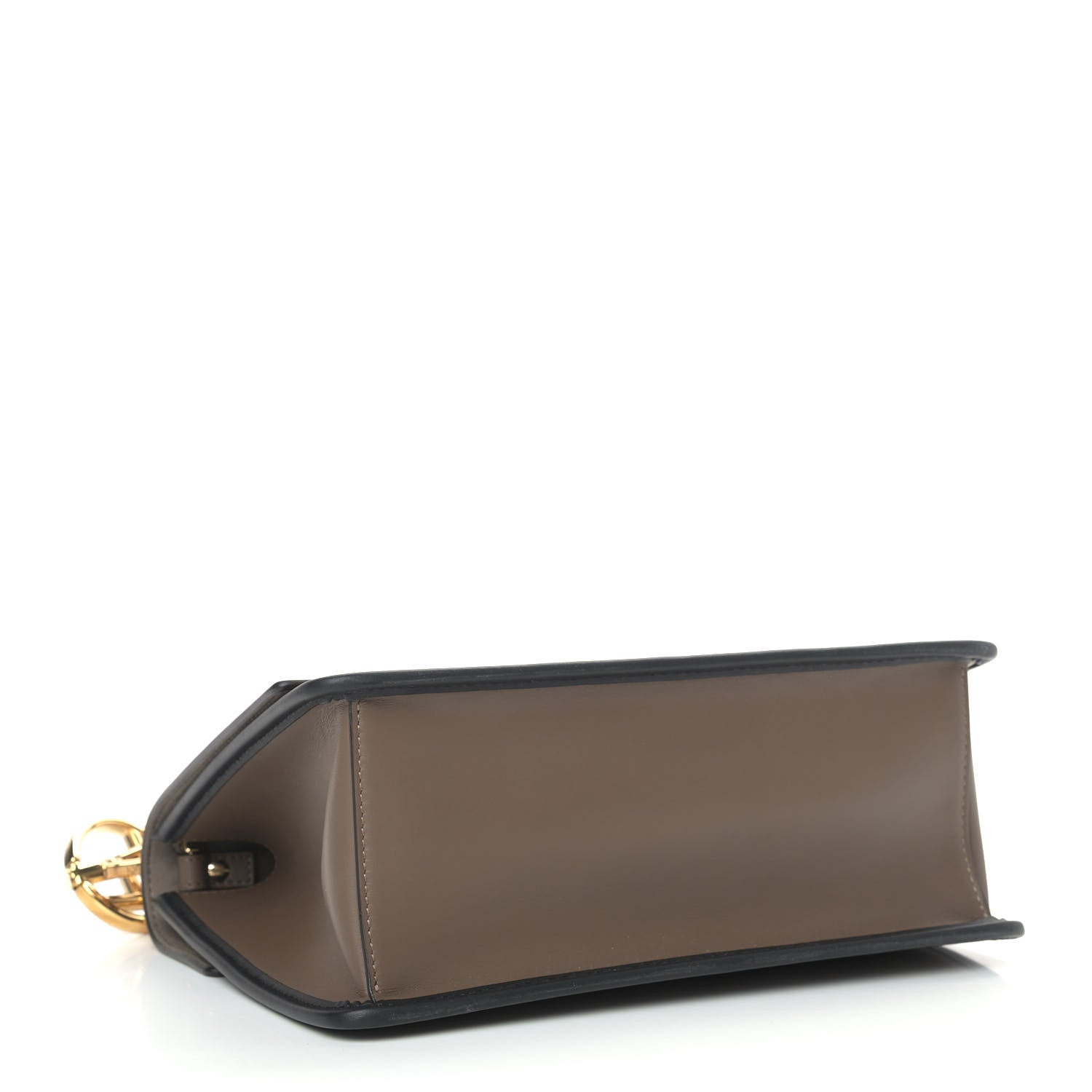 Fendi Vitello Century F is Fendi Bi-Color FF 1974 Embossed Kan I Shoulder Bag Maya Black 4 of 9