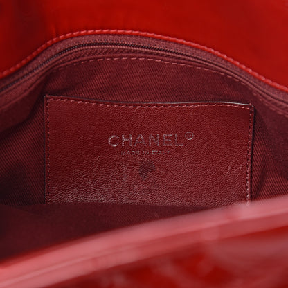 Chanel Patent Quilted Medium Just Mademoiselle Bowling Bag Red 6 of 12