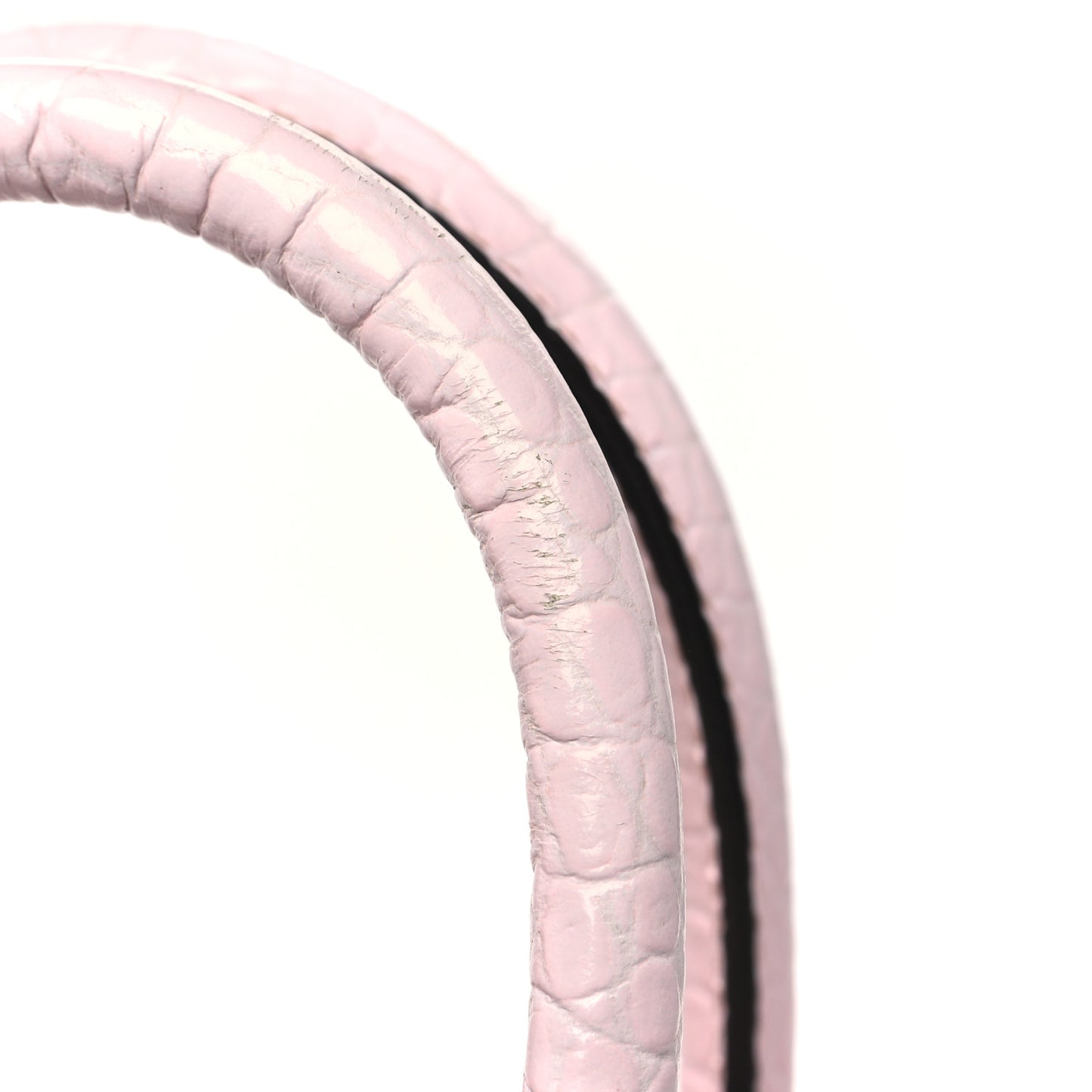 Calfskin Crocodile Embossed Mini Antigona Pink