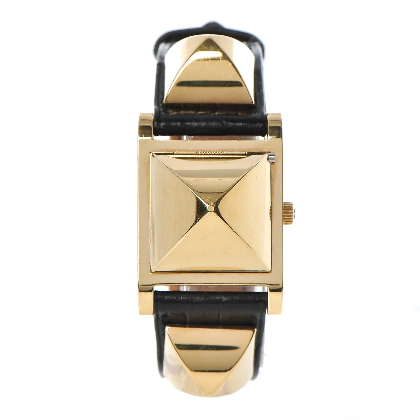 Stainless Steel Alligator 23mm Medor Quartz Watch Noir