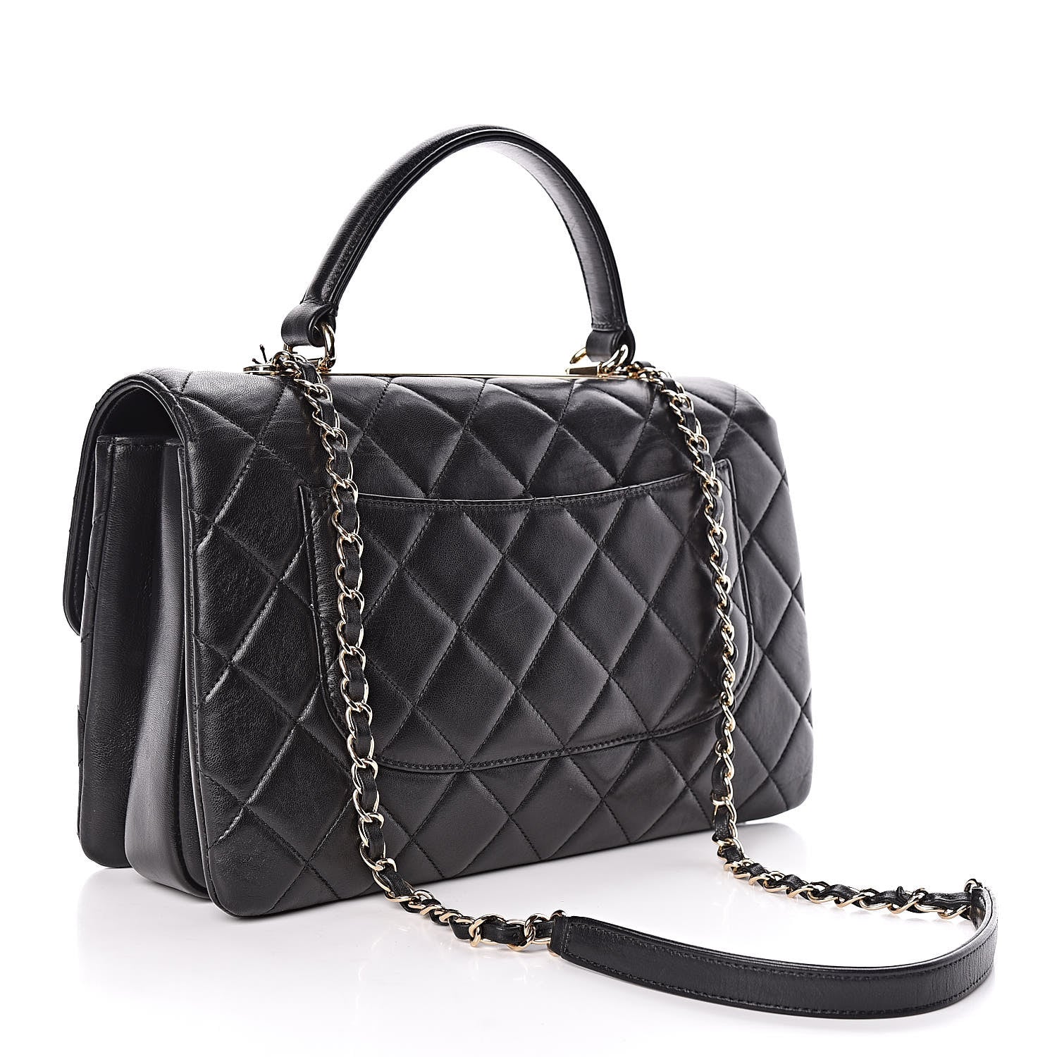 Chanel Lambskin Quilted Medium Trendy CC Flap Dual Handle Bag Black 3 of 10