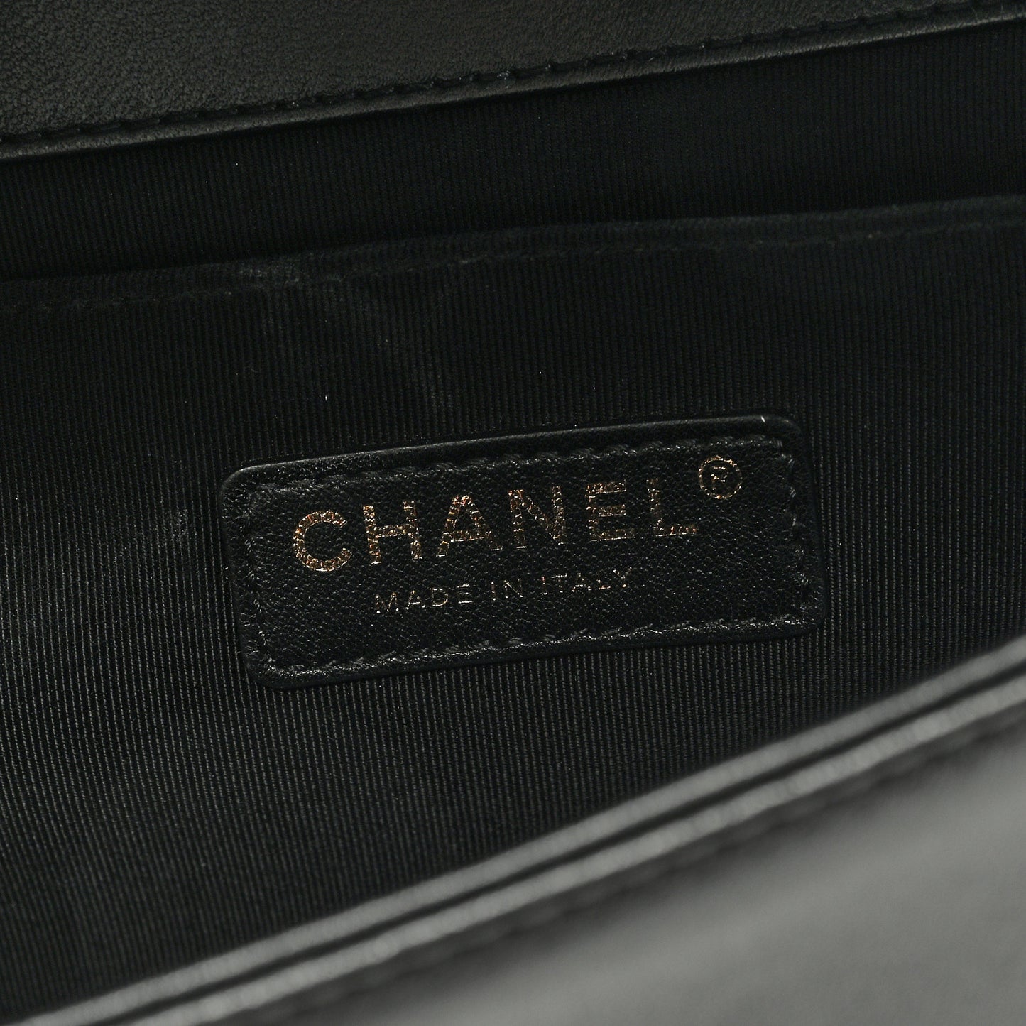 Lambskin Quilted Crest Embellished Medium Boy Flap Black White Blue