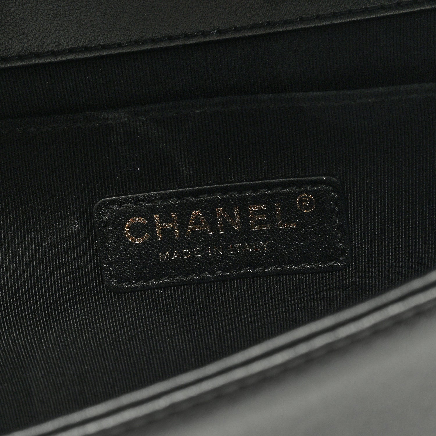 Chanel Lambskin Quilted Crest Embellished Medium Boy Flap Black White Blue 6 of 9