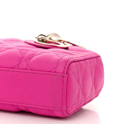 Christian Dior Lambskin Cannage Small Lady D-Joy Fuchsia 10 of 10