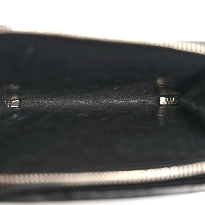 Saint Laurent Grained Calfskin Rive Gauche Compact Zip Around Wallet Black 6 of 11