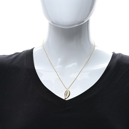 Jennifer Meyer 18K Yellow Gold Small Leaf Necklace 3 of 4