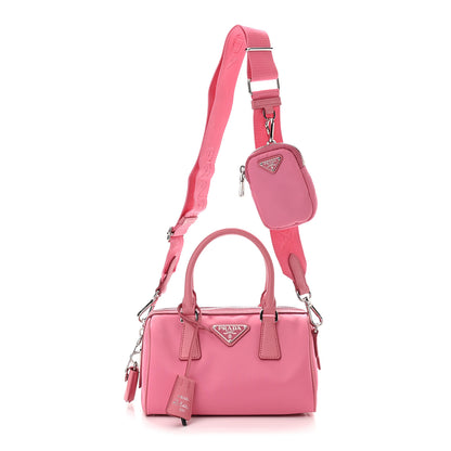 Prada Tessuto Nylon Saffiano Re-Edition 2005 Top Handle Crossbody Bag Rosa 1 of 9