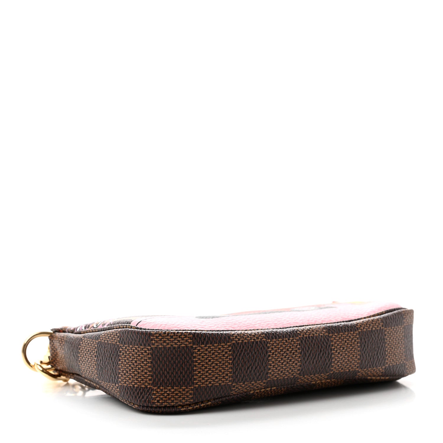 Louis Vuitton Damier Ebene 2019 Christmas Animation Mini Pochette Accessories Red 4 of 6