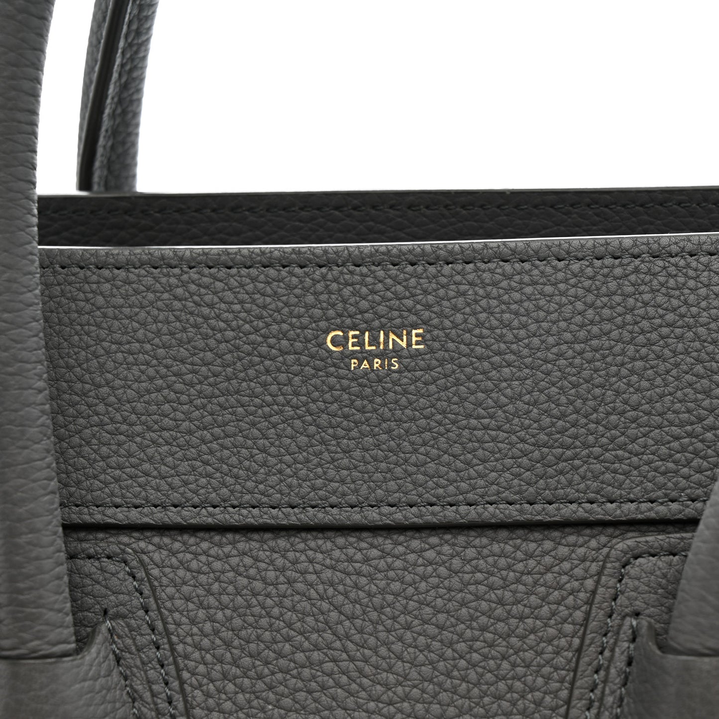 Baby Drummed Calfskin Micro Luggage Kohl