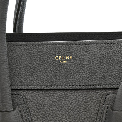 Celine Baby Drummed Calfskin Micro Luggage Kohl 6 of 16