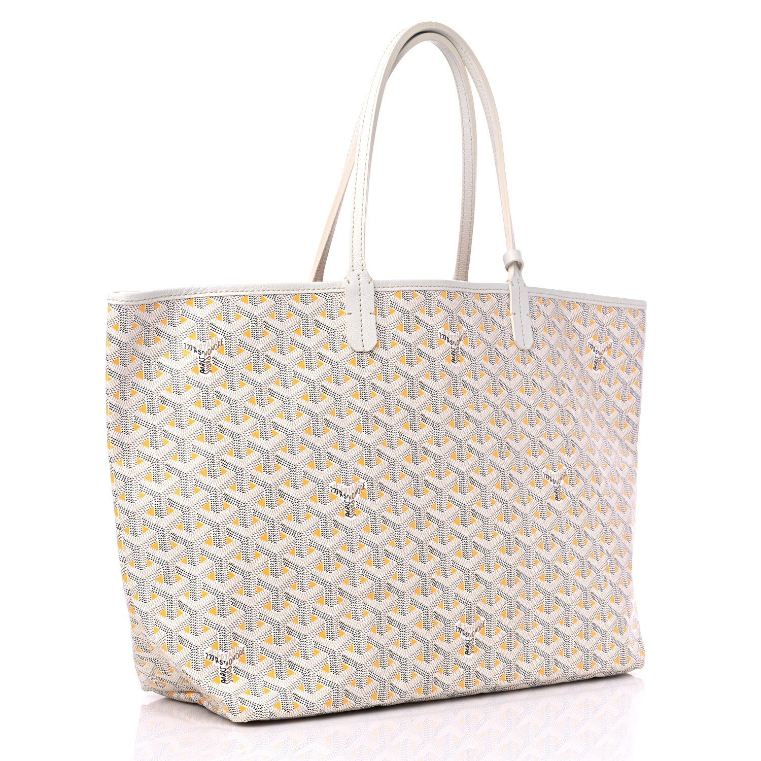 Goyard Goyardine Saint Louis Claire Voie PM White Yellow 4 of 11