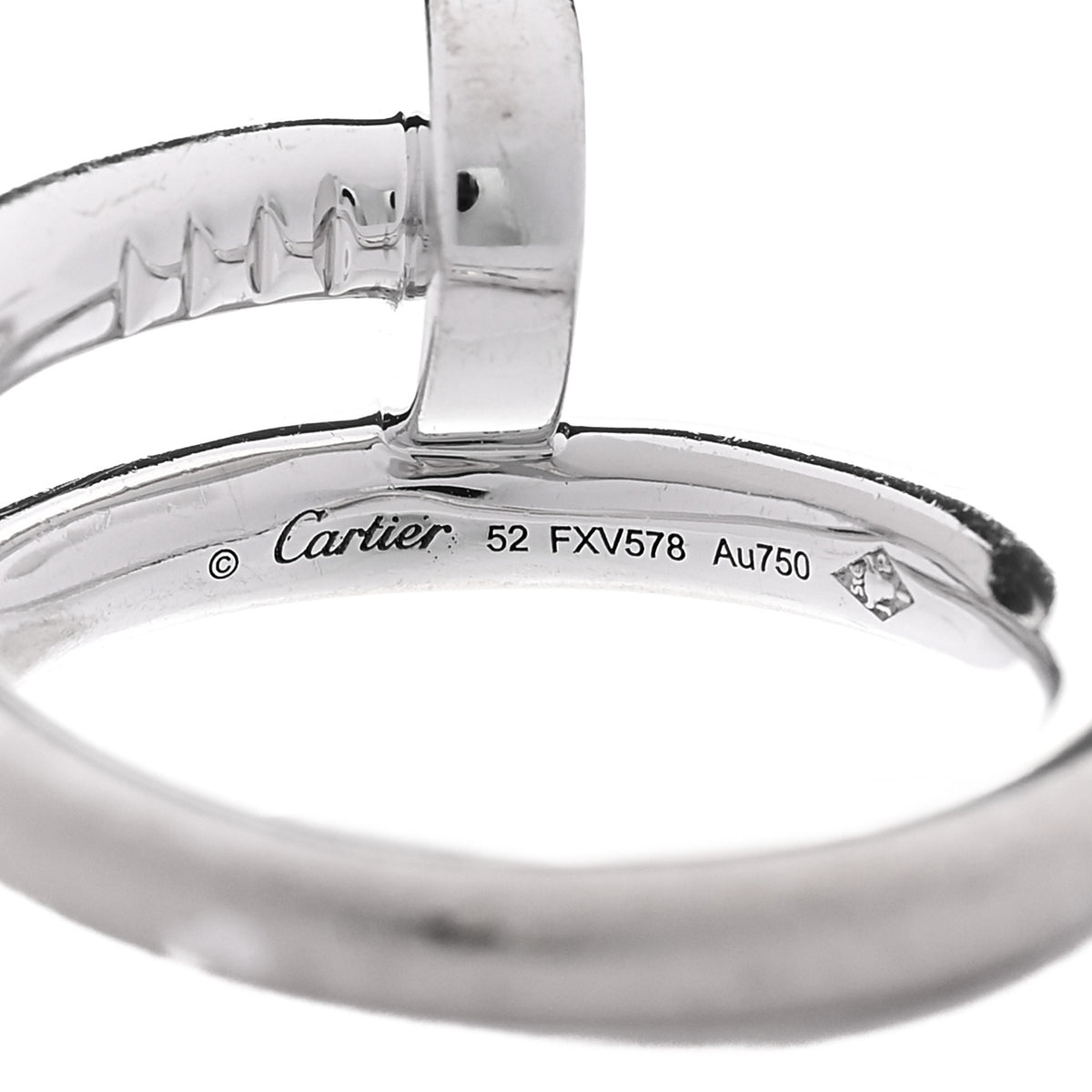Cartier 18K White Gold Juste Un Clou Ring  52 6 4 of 5