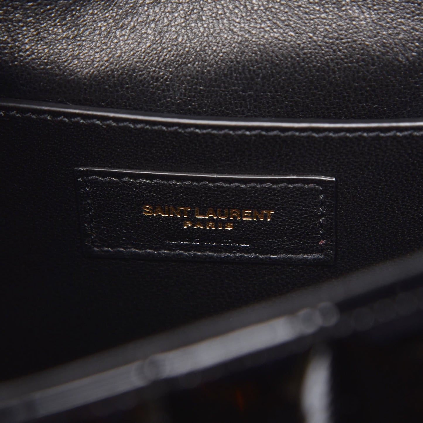 Patent Matelasse Monogram Large Vicky Chain Bag Black