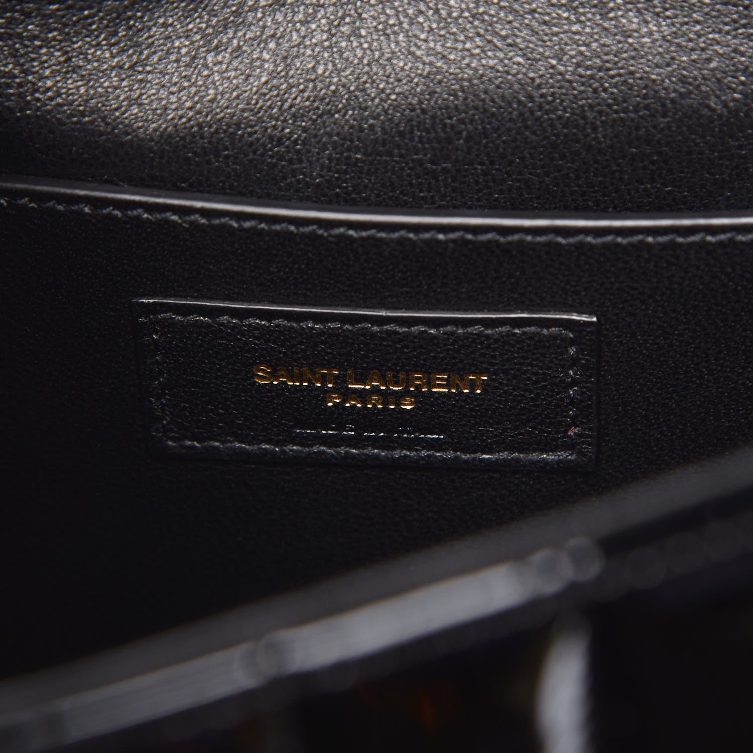 Saint Laurent Patent Matelasse Monogram Large Vicky Chain Bag Black 7 of 9