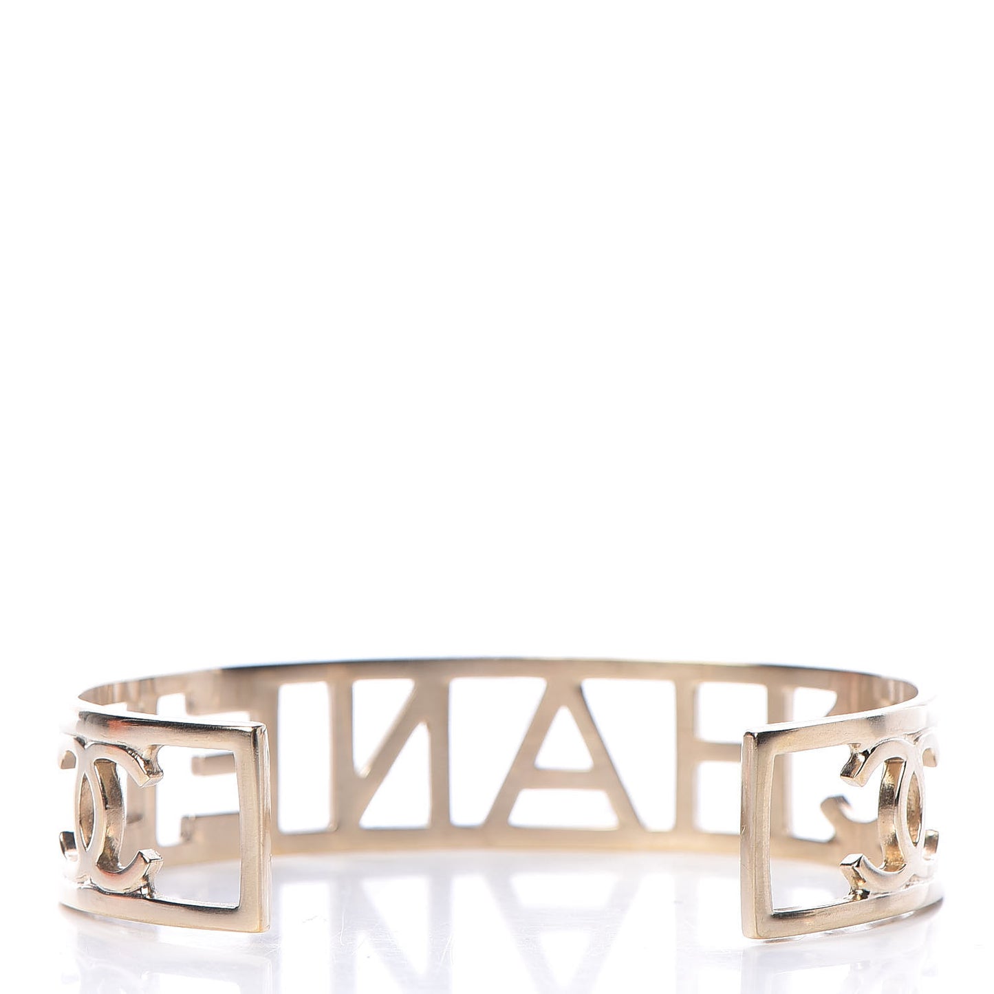 Metal Logo Cuff Gold