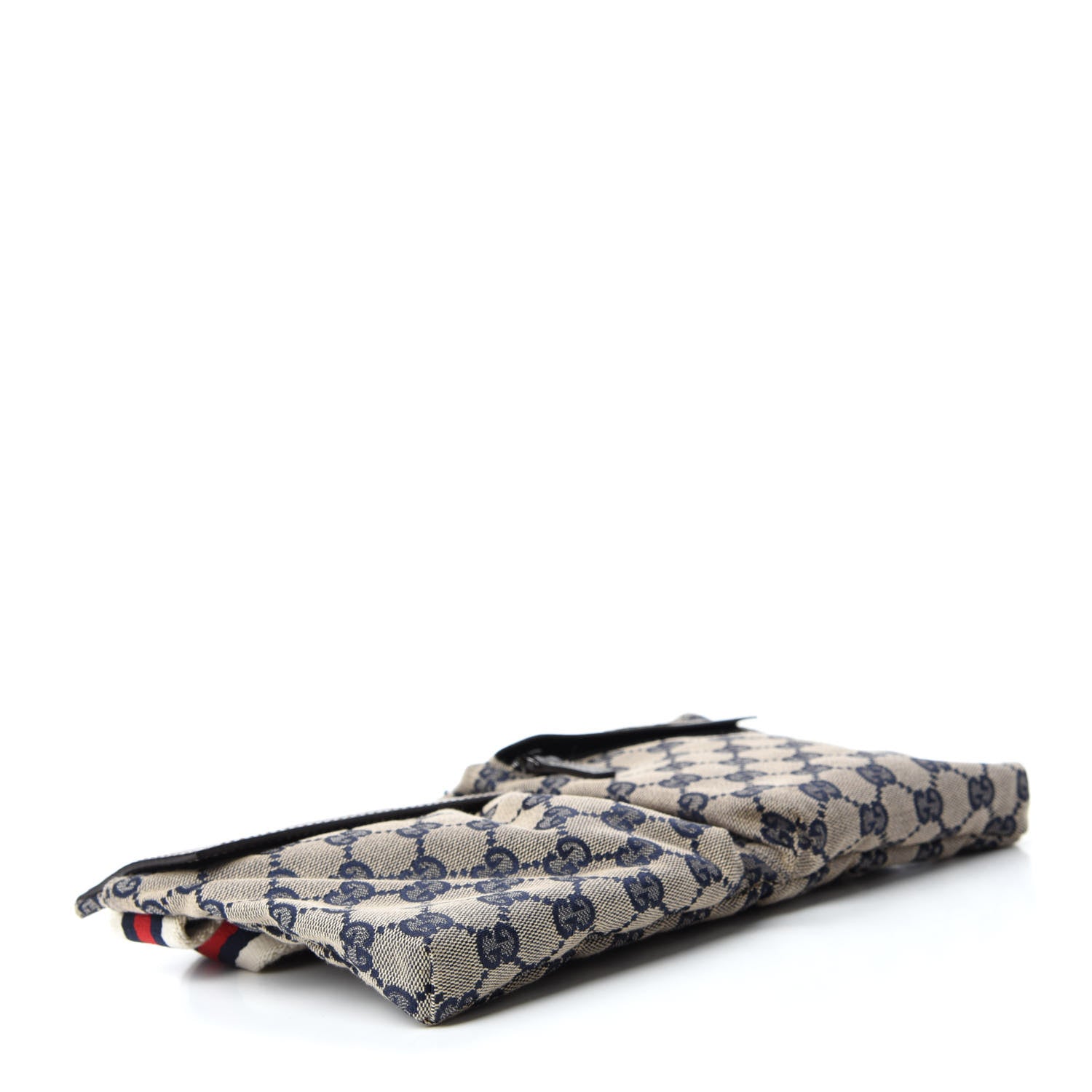 Gucci GG Monogram Web Double Pocket Belt Bag Navy 4 of 11