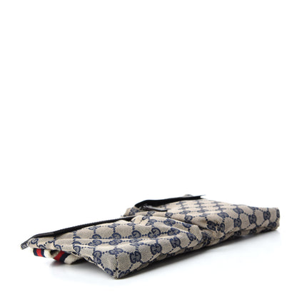 Gucci GG Monogram Web Double Pocket Belt Bag Navy 4 of 11