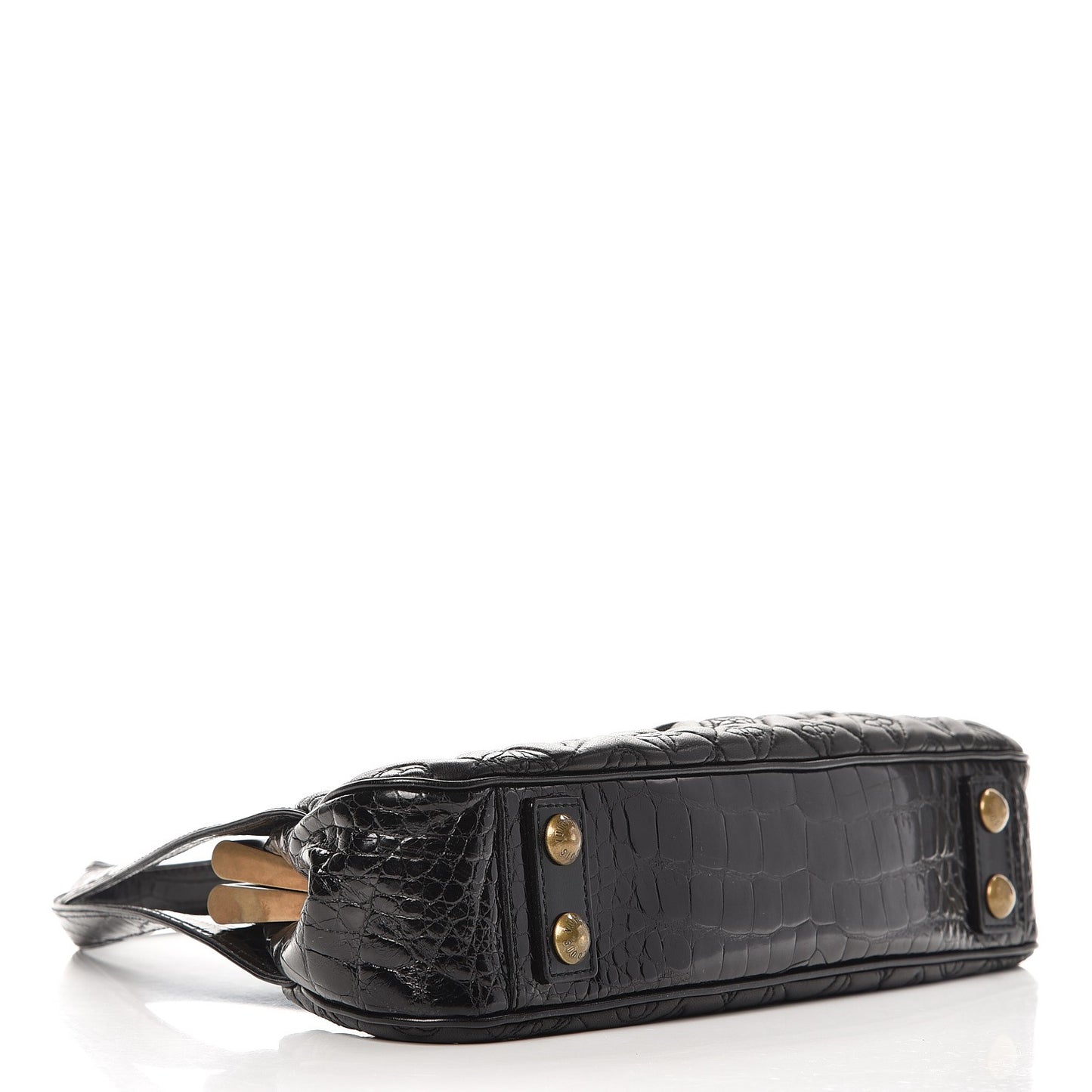 Alligator Vienna Sac Fermoir MM Black