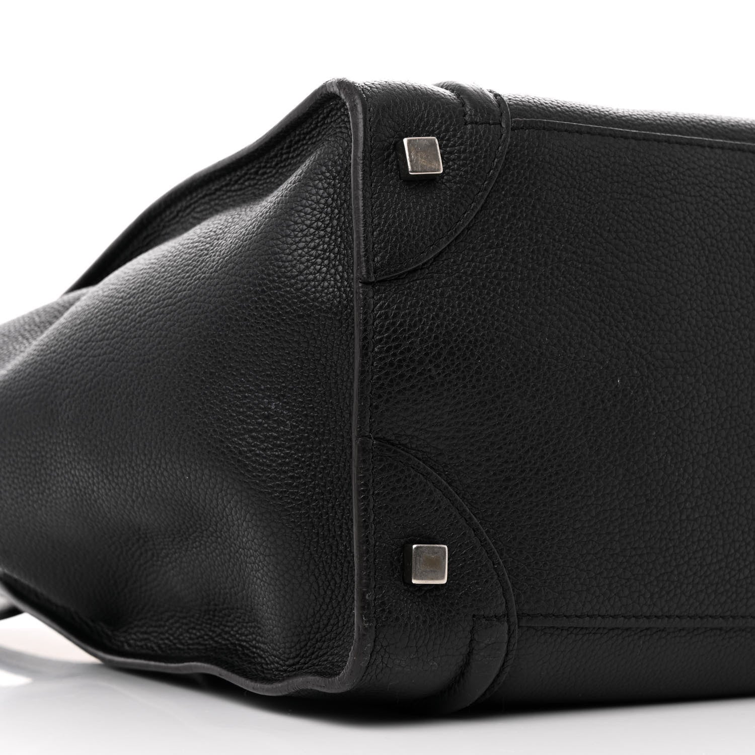 Celine Drummed Calfskin Mini Luggage Black 9 of 11