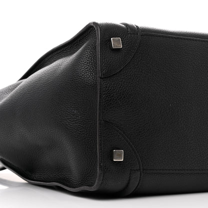 Celine Drummed Calfskin Mini Luggage Black 9 of 11