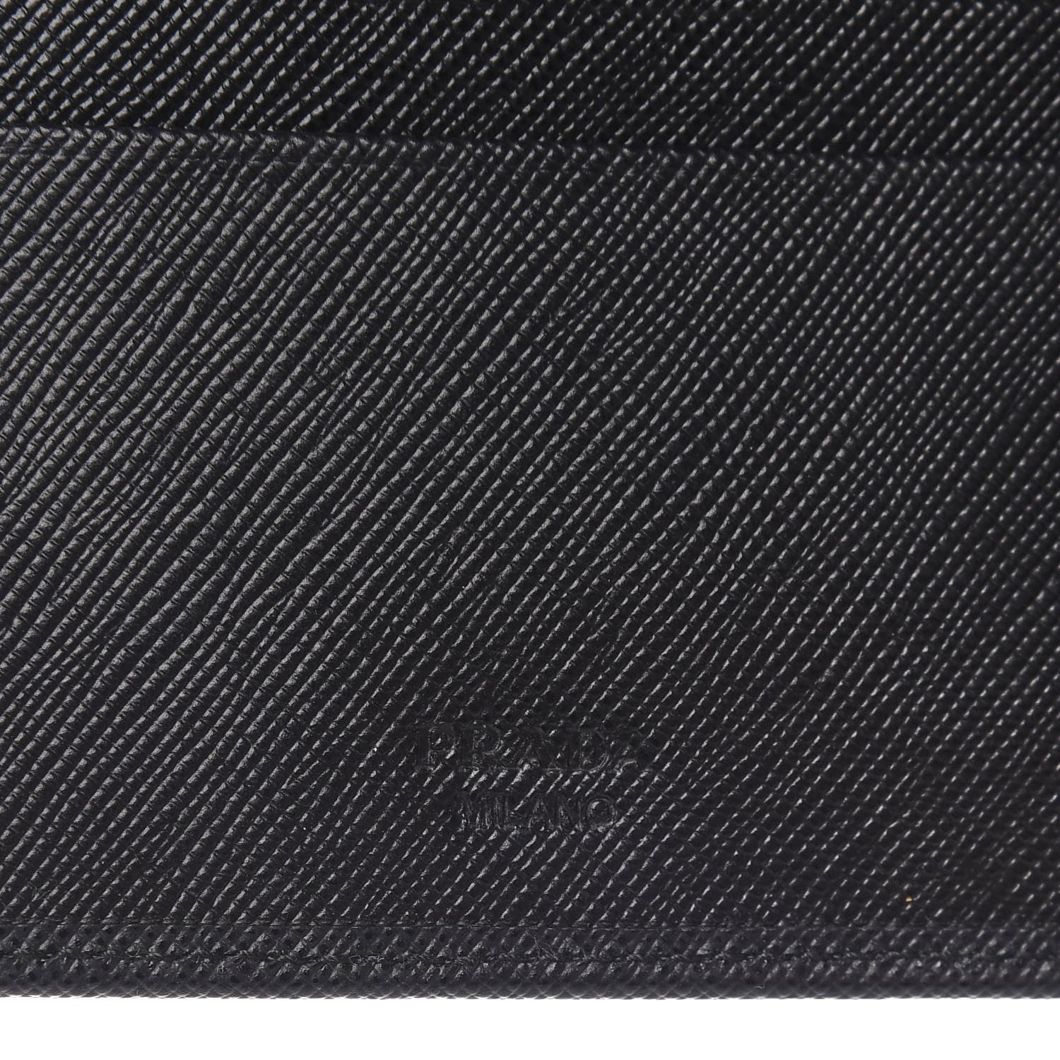 Prada Saffiano Metal Continental Flap Wallet Black 6 of 8