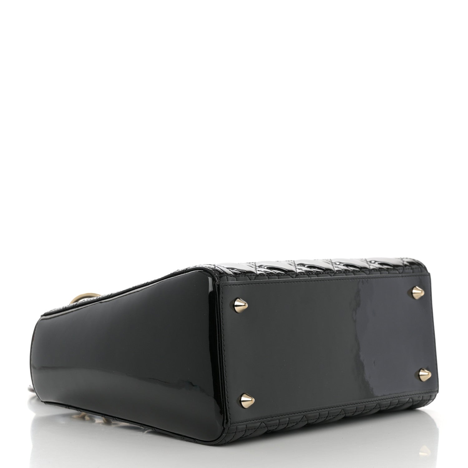 Christian Dior Patent Cannage Medium Lady Dior Black 4 of 11