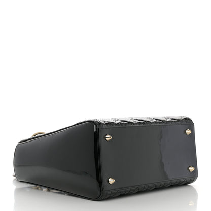 Christian Dior Patent Cannage Medium Lady Dior Black 4 of 11