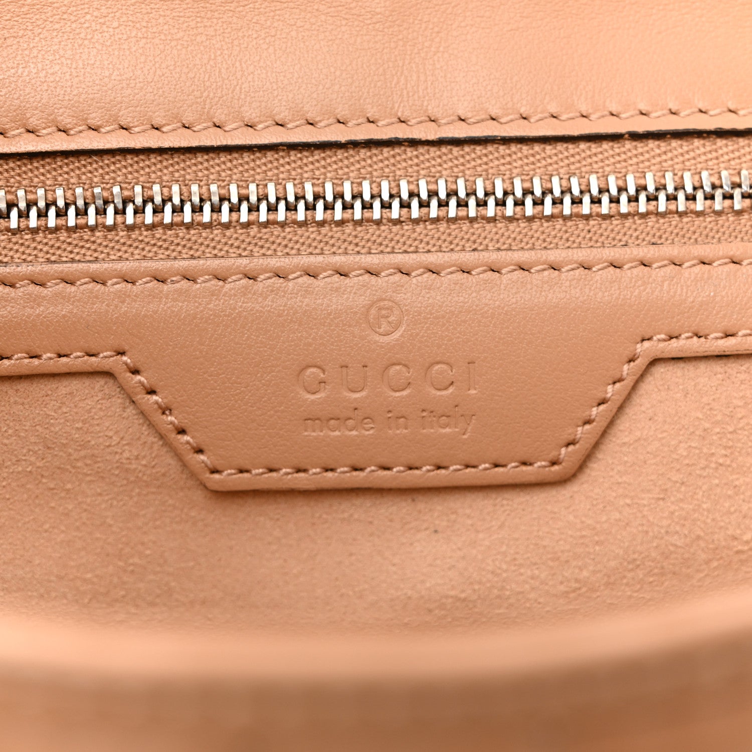 Gucci Calfskin Matelasse Aria Small GG Marmont Shoulder Bag Camelia 6 of 13