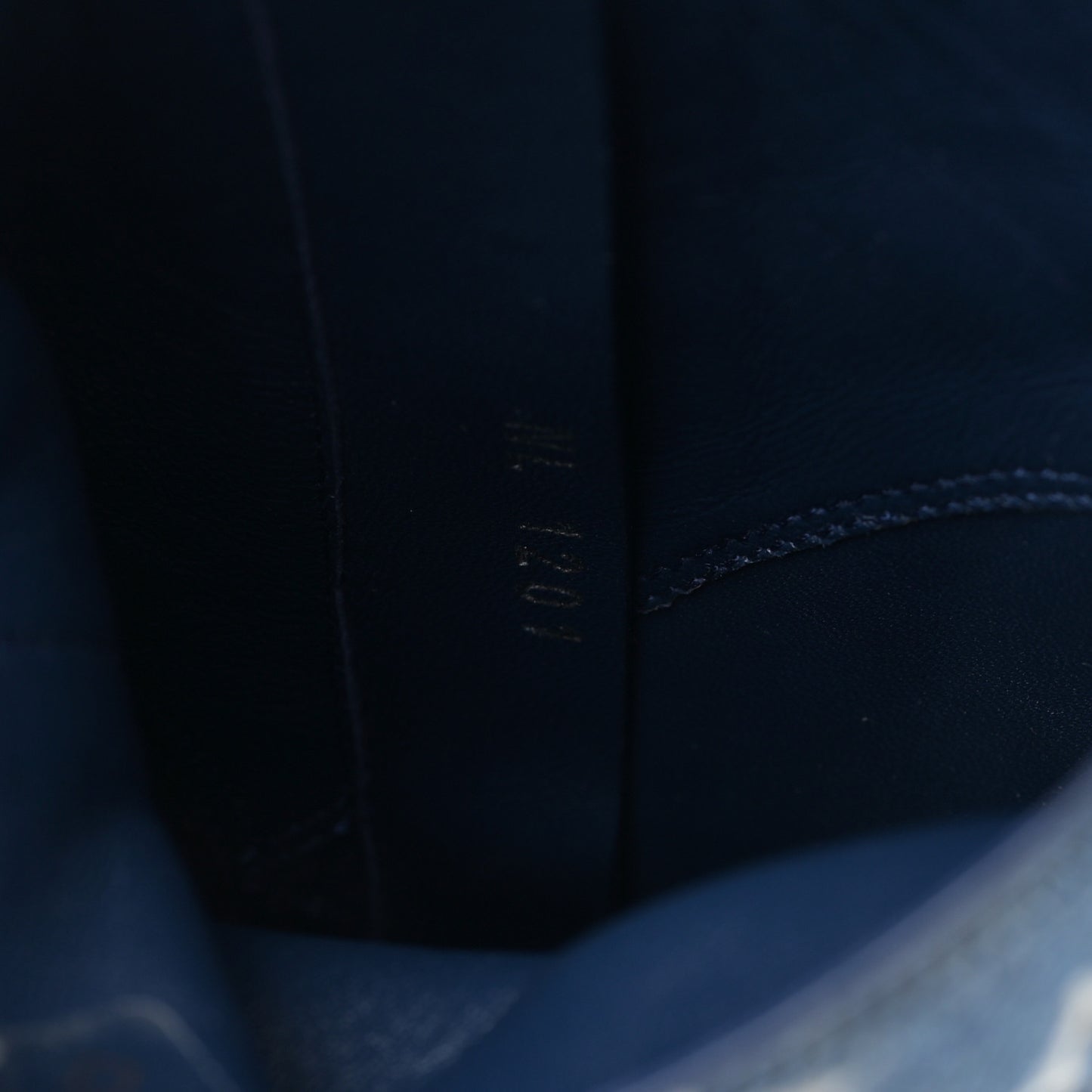 Denim Monogram Silhouette Ankle Boots 39 Navy Blue