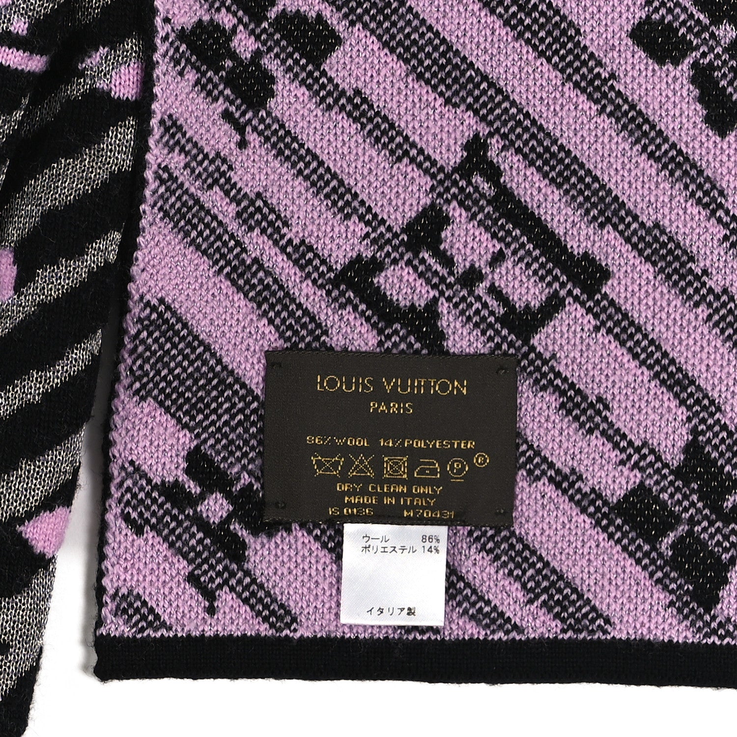 Louis Vuitton Wool Polyester Epi Storm Scarf Pink 3 of 3